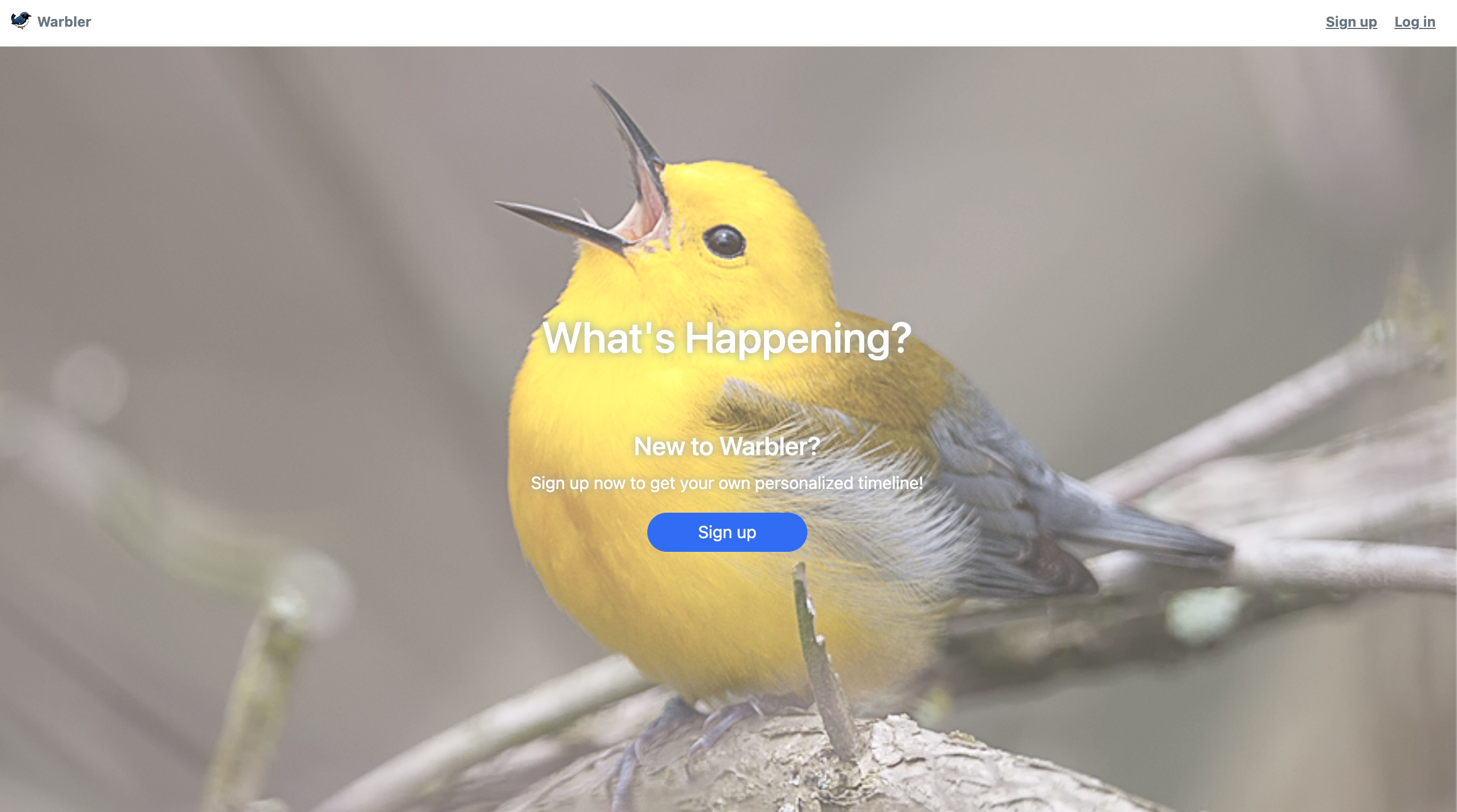 Warbler homepage